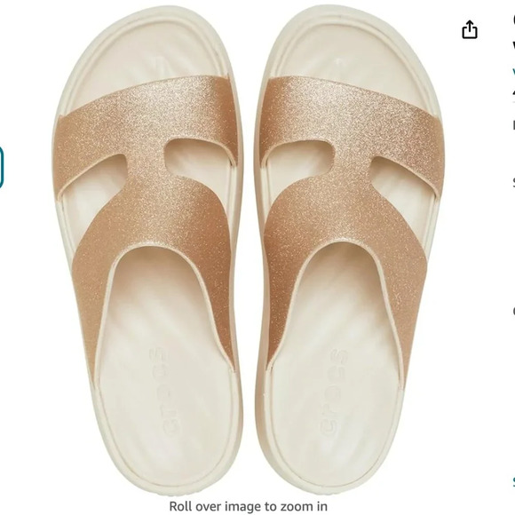 NWT NWT Crocs Getaway Platform H-Strap, Wedge Sandals for Women, stucco, size 4 - Picture 3 of 5